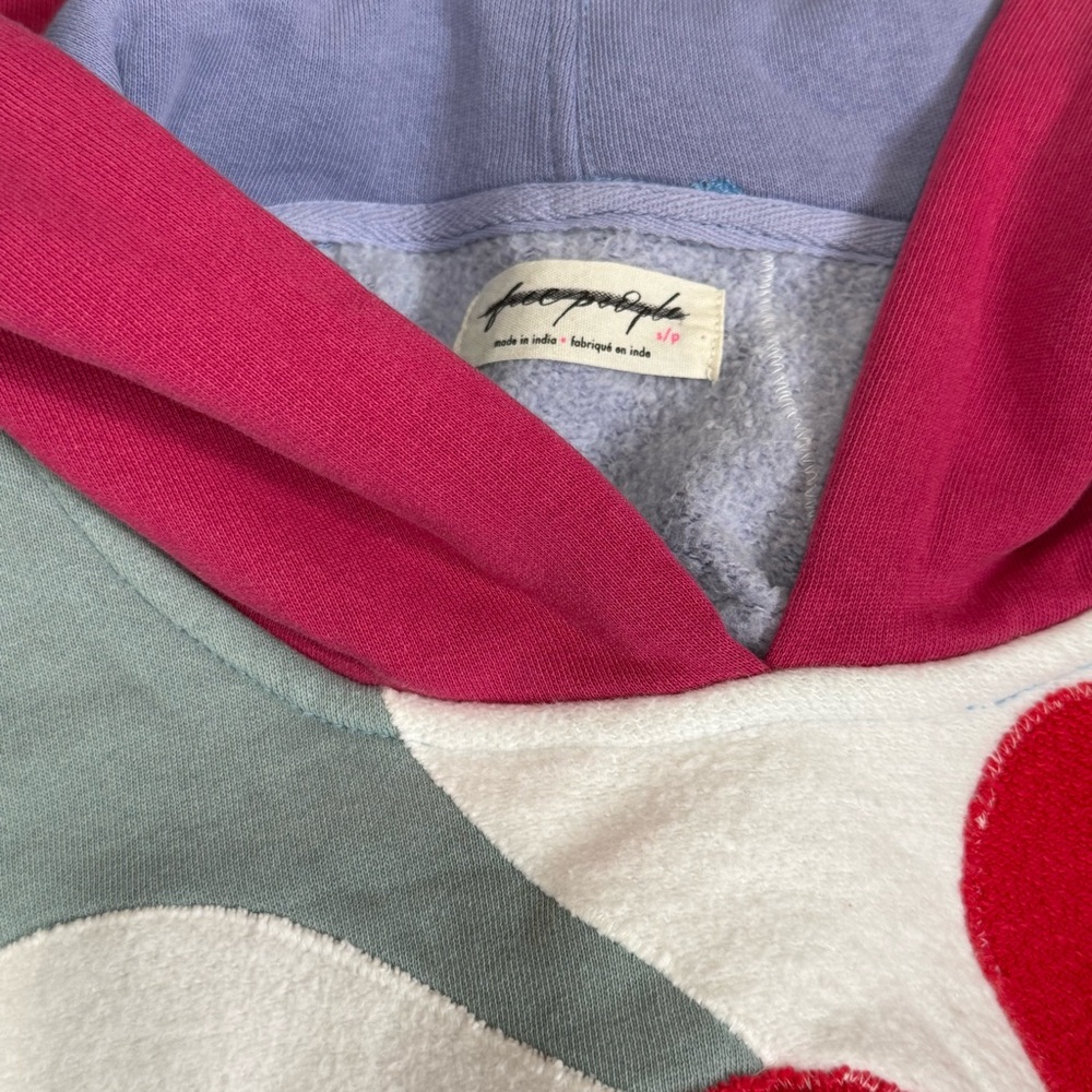 Free People Clover Stitch Sweatshirt In Poppy Combo - Picture 4 of 6